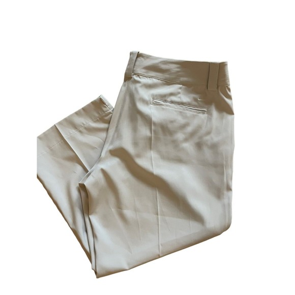 Nike Women's Modern Tech Casual Trouser Cropped Pants Khaki Beige Size 14 - Picture 6 of 6